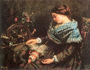 The Sleeping Spinner, Courbet, Gustave